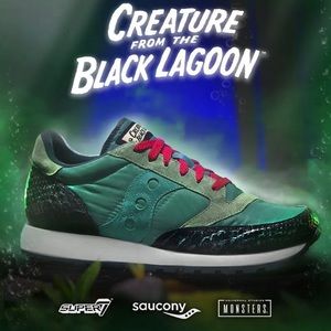 Saucony-Creature from the black lagoon shoes. Womens 5.5. Mens 4.